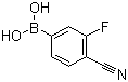 structure of CAS# 843663-18-3, 4-Cyano-3-fluorophenylboronic acid