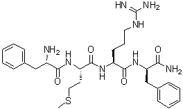 L-苯丙氨酰-L-蛋氨酰-L-精氨酰-D-苯丙氨酰胺分子结构 (CAS 84413-35-4)