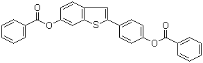 2-[4-(苯甲酰基氧基)苯基]苯并[b]噻吩-6-醇 6-苯甲酸酯分子结构 (CAS 84449-64-9)