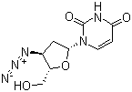 3'-叠氮-2',3'-双脱氧尿苷分子结构 (CAS 84472-85-5)