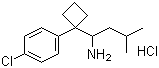 1-[1-(4-Chlorophenyl)cyclobutyl]-3-methylbutylamine hydrochloride molecular structure (CAS 84484-78-6)