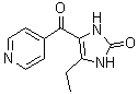structure of CAS# 84490-12-0, Piroximone;4-Ethyl-1,3-dihydro-5-(4-pyridinylcarbonyl)-2H-imidazol-2-one; MDL 19205