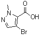 structure of CAS# 84547-84-2, 1-Methyl-4-bromopyrazole-5-carboxylic acid;4-Bromo-2-methyl-2H-pyrazole-3-carboxylic acid