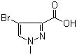 结构式 CAS# 84547-86-4, 4-溴-1-甲基-1H-吡唑-3-羧酸