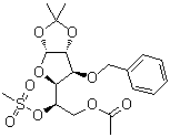 1,2-O-(1-Methylethylidene)-3-O-(phenylmethyl)-alpha-D-glucofuranose 6-acetate 5-methanesulfonate molecular structure (CAS 84563-90-6)