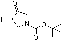 1-叔丁氧羰基-3-氟-4-吡咯烷酮分子结构 (CAS 845894-03-3)