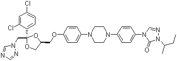 Itraconazole molecular structure (CAS 84625-61-6)