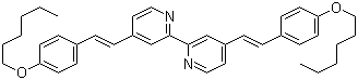 4,4'-二[2-(4-己氧基苯基)乙烯基]-2,2'-联吡啶分子结构 (CAS 846563-66-4)