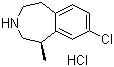 结构式 CAS# 846589-98-8, 绿卡色林盐酸盐; (R)-8-氯-1-甲基-2,3,4,5-四氢-1H-3-苯并氮杂卓盐酸盐