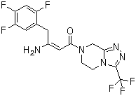 3-氨基-1-(3-三氟甲基-5,6-二氢-8H-[1,2,4]三唑并[4,3-a]吡嗪-7-基)-4-(2,4,5-三氟苯基)丁-2-烯-1-酮分子结构 (CAS 847445-81-2)