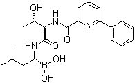结构式 CAS# 847499-27-8, Delanzomib; [(1R)-1-[[(2S,3R)-3-羟基-1-氧代-2-[[(6-苯基-2-吡啶基)羰基]氨基]丁基]氨基]-3-甲基丁基]硼酸