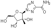 1-(2-C-Methyl-beta-D-ribofuranosyl)-1H-1,2,4-triazole-3-carboxamide molecular structure (CAS 847651-91-6)
