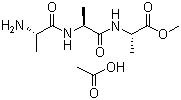 L-Alanyl-L-alanyl-L-alanine methyl ester monoacetate molecular structure (CAS 84794-58-1)