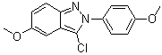 3-氯-5-甲氧基-2-(4-甲氧基苯基)-2H-吲唑分子结构 (CAS 848142-56-3)