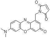 1-[[7-(Dimethylamino)-3-oxo-3H-phenoxazin-1-yl]methyl]-1H-pyrrole-2,5-dione molecular structure (CAS 848674-69-1)