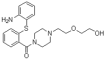 [2-[(2-Aminophenyl)thio]phenyl][4-[2-(2-hydroxyethoxy)ethyl]-1-piperazinyl]methanone molecular structure (CAS 848814-27-7)