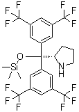(S)-2-[Bis[3,5-bis(trifluoromethyl)phenyl](trimethylsilyloxy)methyl]pyrrolidine molecular structure (CAS 848821-61-4)