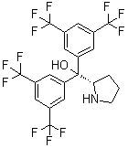 (S)-2-[Bis[3,5-bis(trifluoromethyl)phenyl](hydroxy)methyl]pyrrolidine molecular structure (CAS 848821-76-1)