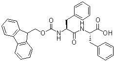 structure of CAS# 84889-09-8, N-[(9H-Fluoren-9-ylmethoxy)carbonyl]-L-phenylalanyl-L-phenylalanine;Fmoc-Phe-Phe-OH