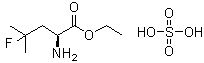 结构式 CAS# 848949-85-9, 4-氟-L-亮氨酸乙酯硫酸盐
