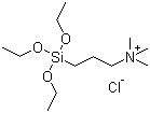 3-三乙氧基硅基丙基三甲基氯化铵分子结构 (CAS 84901-27-9)