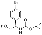 N-[(1R)-1-(4-溴苯基)-2-羟乙基]氨基甲酸叔丁酯分子结构 (CAS 849178-85-4)