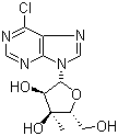 6-Chloro-9-(3-C-methyl-beta-D-ribofuranosyl)-9H-purine molecular structure (CAS 849241-91-4)