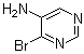structure of CAS# 849353-34-0, 4-Bromo-5-pyrimidinamine;4-Bromopyrimidin-5-amine; 5-Amino-4-bromopyrimidine
