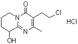 3-(2-Chloroethyl)-6,7,8,9-tetrahydro-9-hydroxy-2-methyl-4H-pyrido[1,2-a]pyrimidin-4-one hydrochloride molecular structure (CAS 849727-63-5)