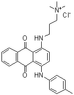 3-[[9,10-Dihydro-4-[(4-methylphenyl)amino]-9,10-dioxo-1-anthracenyl]amino]-N,N,N-trimethyl-1-propanaminium chloride molecular structure (CAS 84989-51-5)