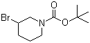结构式 CAS# 849928-26-3, 1-叔丁氧羰基-3-溴哌啶; 3-溴哌啶-1-甲酸叔丁酯