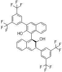 (1S)-3,3'-Bis[3,5-bis(trifluoromethyl)phenyl][1,1'-binaphthalene]-2,2'-diol molecular structure (CAS 849939-13-5)