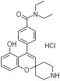 structure of CAS# 850173-95-4, ADL-5859;N,N-Diethyl-4-(5-hydroxyspiro[2H-1-benzopyran-2,4'-piperidin]-4-yl)benzamide hydrochloride