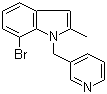 7-Bromo-2-methyl-1-pyridine-3-ylmethyl-1H-indole molecular structure (CAS 850349-26-7)