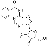 structure of CAS# 85079-00-1, N6-Benzoyl-2'-O-methyladenosine;N-[9-[(2R,3R,4R,5R)-4-hydroxy-5-(hydroxymethyl)-3-methoxyoxolan-2-yl]purin-6-yl]benzamide