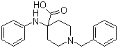 1-Benzyl-4-phenylaminopiperidine-4-carboxylic acid molecular structure (CAS 85098-64-2)