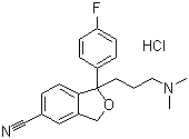 Citalopram hydrochloride molecular structure (CAS 85118-27-0)