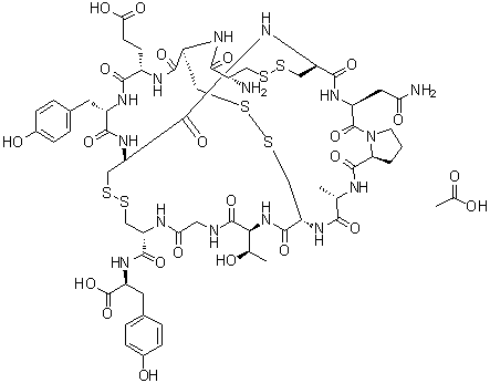 Linaclotide acetate molecular structure (CAS 851199-60-5)