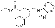 N-(1H-Benzotriazol-1-ylmethyl)-N-(phenylmethyl)-beta-alanine ethyl ester molecular structure (CAS 851314-54-0)