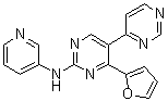结构式 CAS# 851371-22-7, 4'-(2-呋喃基)-N-3-吡啶基[4,5'-联嘧啶]-2'-胺