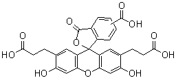 5(or 6)-羧基-3',6'-二羟基-3-氧代-螺[异苯并呋喃-1(3H),9'-[9H]氧杂蒽]-2',7'-二丙酸分子结构 (CAS 85138-49-4)