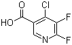 4-氯-5,6-二氟吡啶-3-甲酸分子结构 (CAS 851386-32-8)