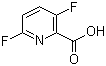 3,6-二氟吡啶-2-甲酸分子结构 (CAS 851386-45-3)