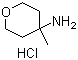 (4-甲基四氢-2H-吡喃-4-基)胺盐酸盐分子结构 (CAS 851389-38-3)