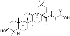 N-[(3beta)-3-羟基-28-氧代齐墩果-12-烯-28-基]-L-丙氨酸分子结构 (CAS 851475-40-6)