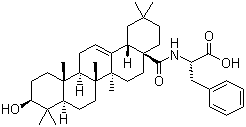 N-[(3beta)-3-羟基-28-氧代齐墩果-12-烯-28-基]-L-苯丙氨酸分子结构 (CAS 851475-44-0)