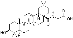 N-[(3beta)-3-羟基-28-氧代齐墩果-12-烯-28-基]-甘氨酸分子结构 (CAS 851475-58-6)