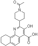 2-(1-Acetylpiperidin-4-yl)-3-hydroxy-7,8,9,10-tetrahydrobenzo[h]quinoline-4-carboxylic acid molecular structure (CAS 851547-34-7)