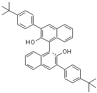 (1R)-3,3'-Bis[4-(1,1-dimethylethyl)phenyl][1,1'-binaphthalene]-2,2'-diol molecular structure (CAS 851615-06-0)