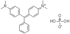 Malachite green dihydrogen phosphate molecular structure (CAS 85188-00-7)